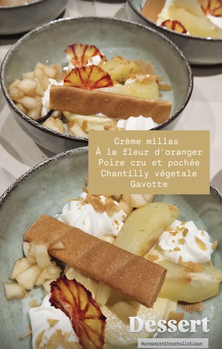 Crème millas à la fleur d'oranger